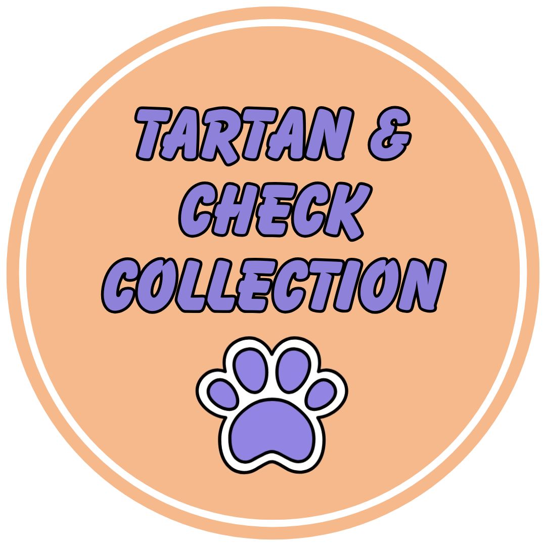 Tartan and check collection in peach and purple