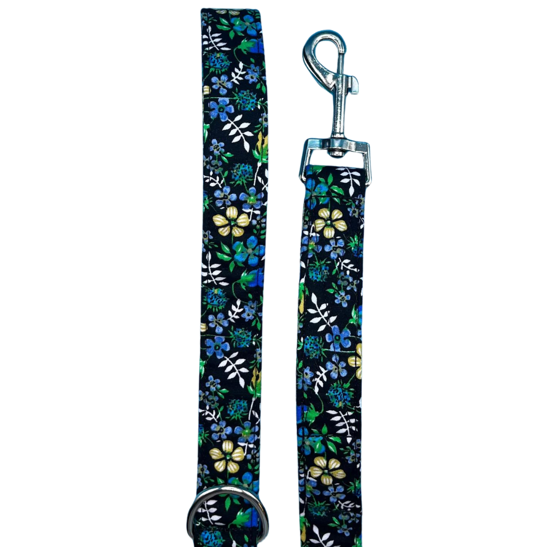 Azure Floral Dog Lead