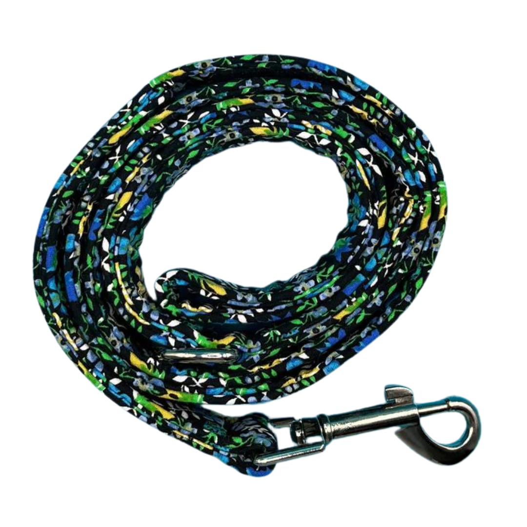 Azure Floral Dog Lead