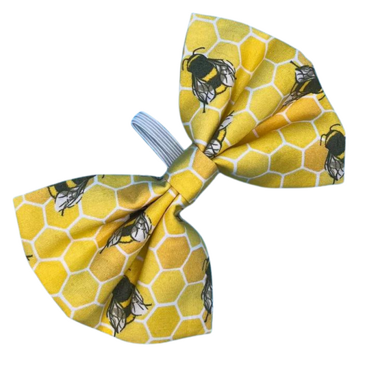 Bee Hive Dog Bow Tie