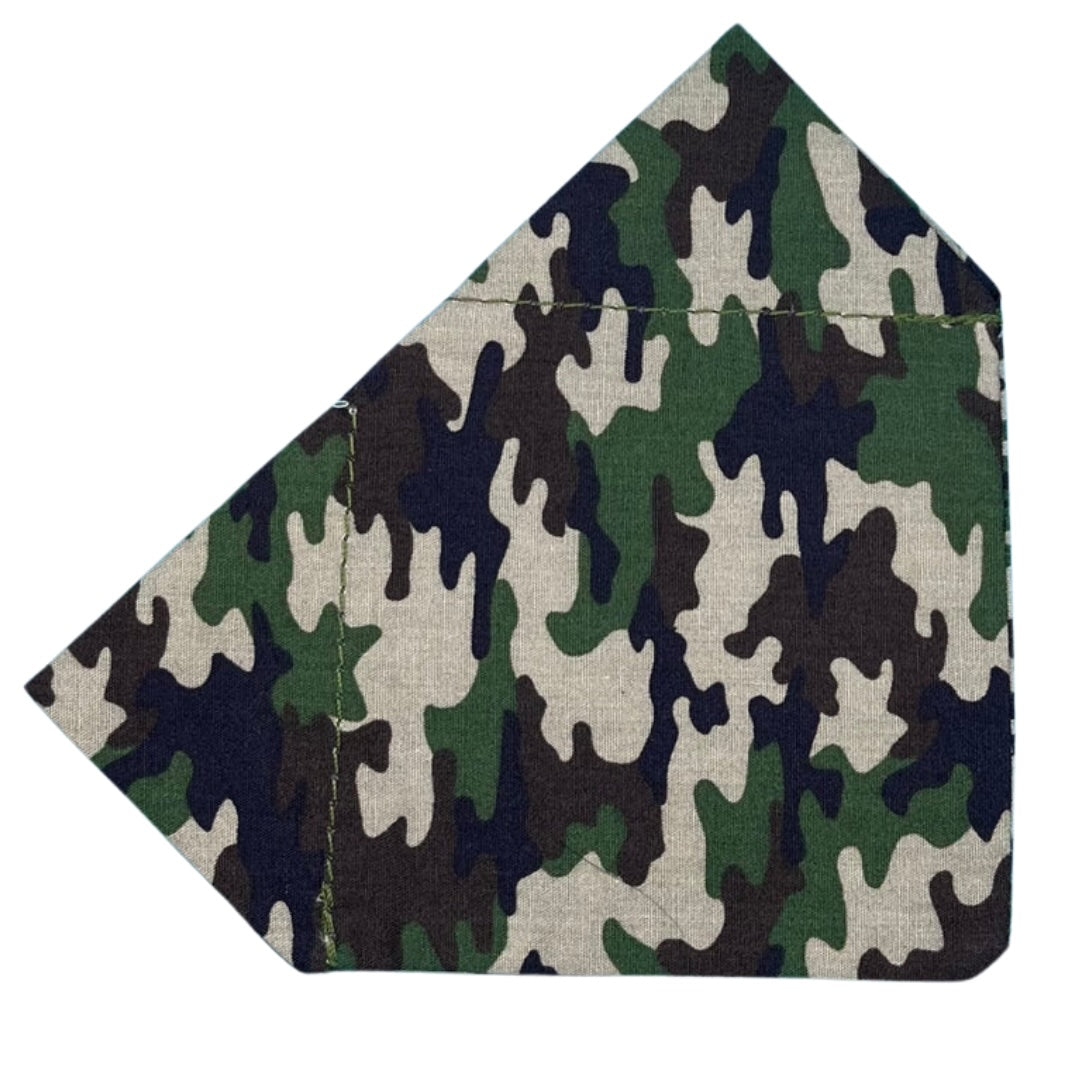 Green camo dog bandana
