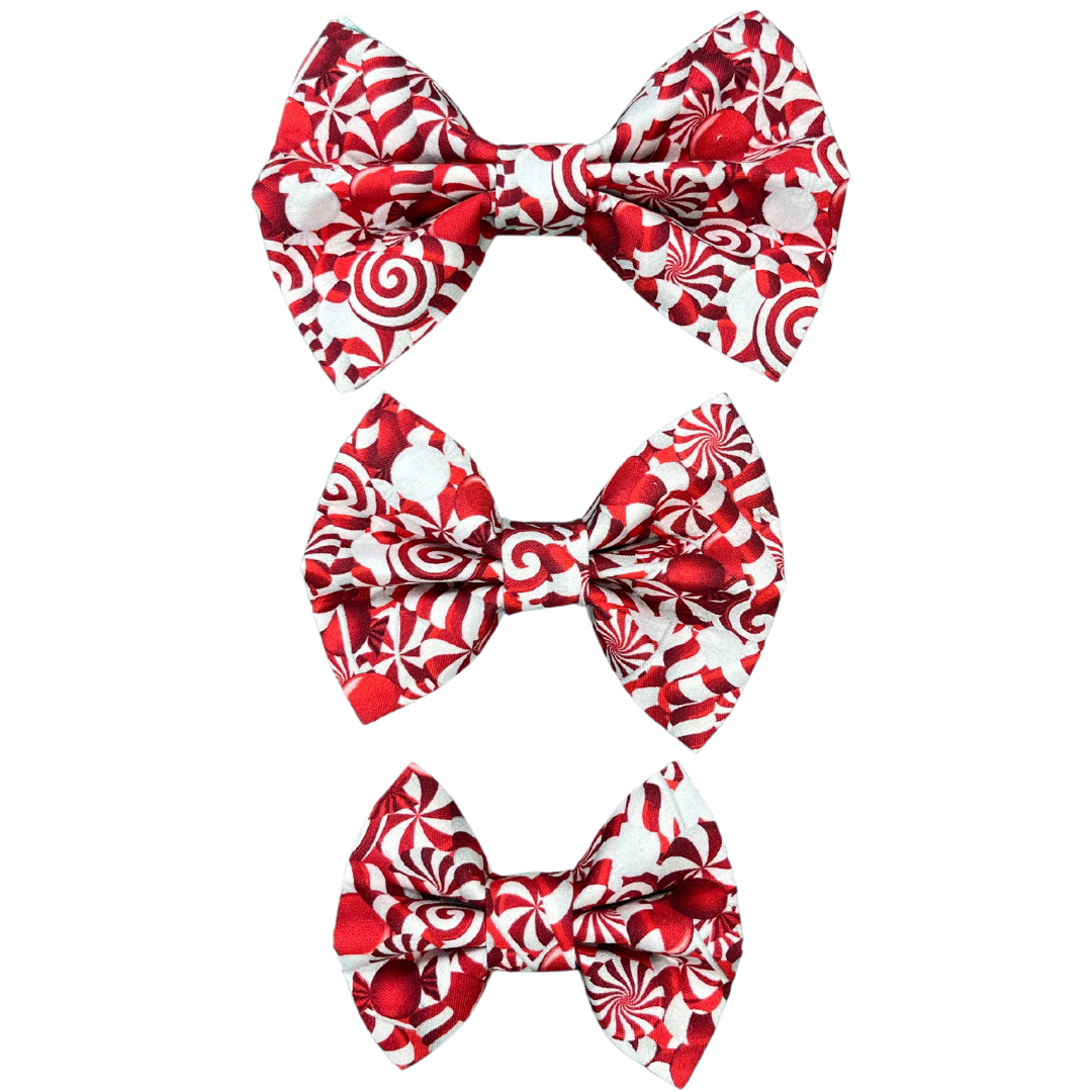 Candy Cane Christmas Bow Tie