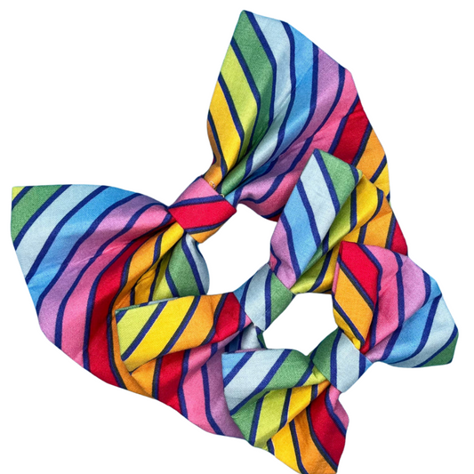 Circus Stripe Dog Bow Tie