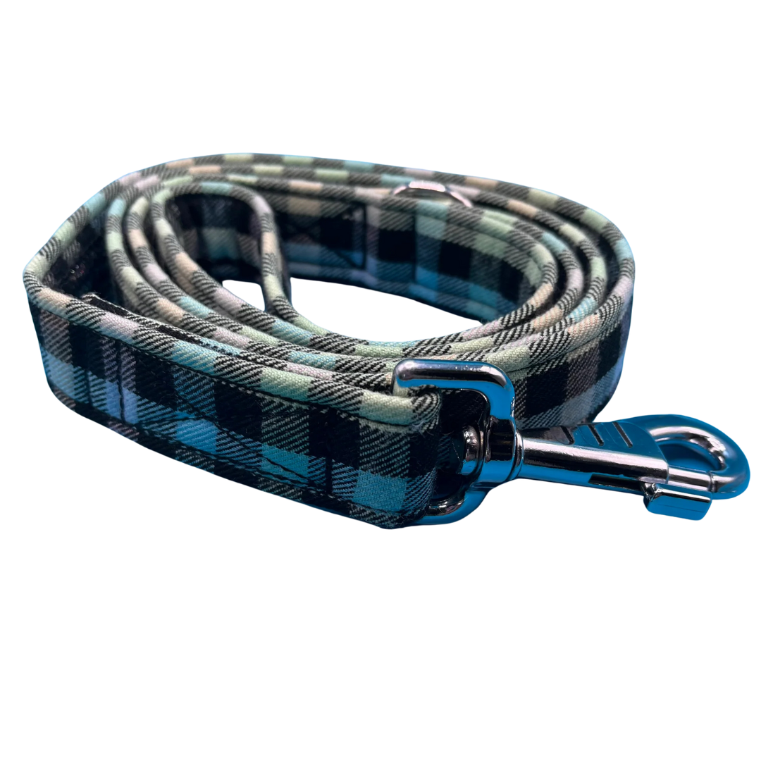 Gingham Rainbow Dog Lead