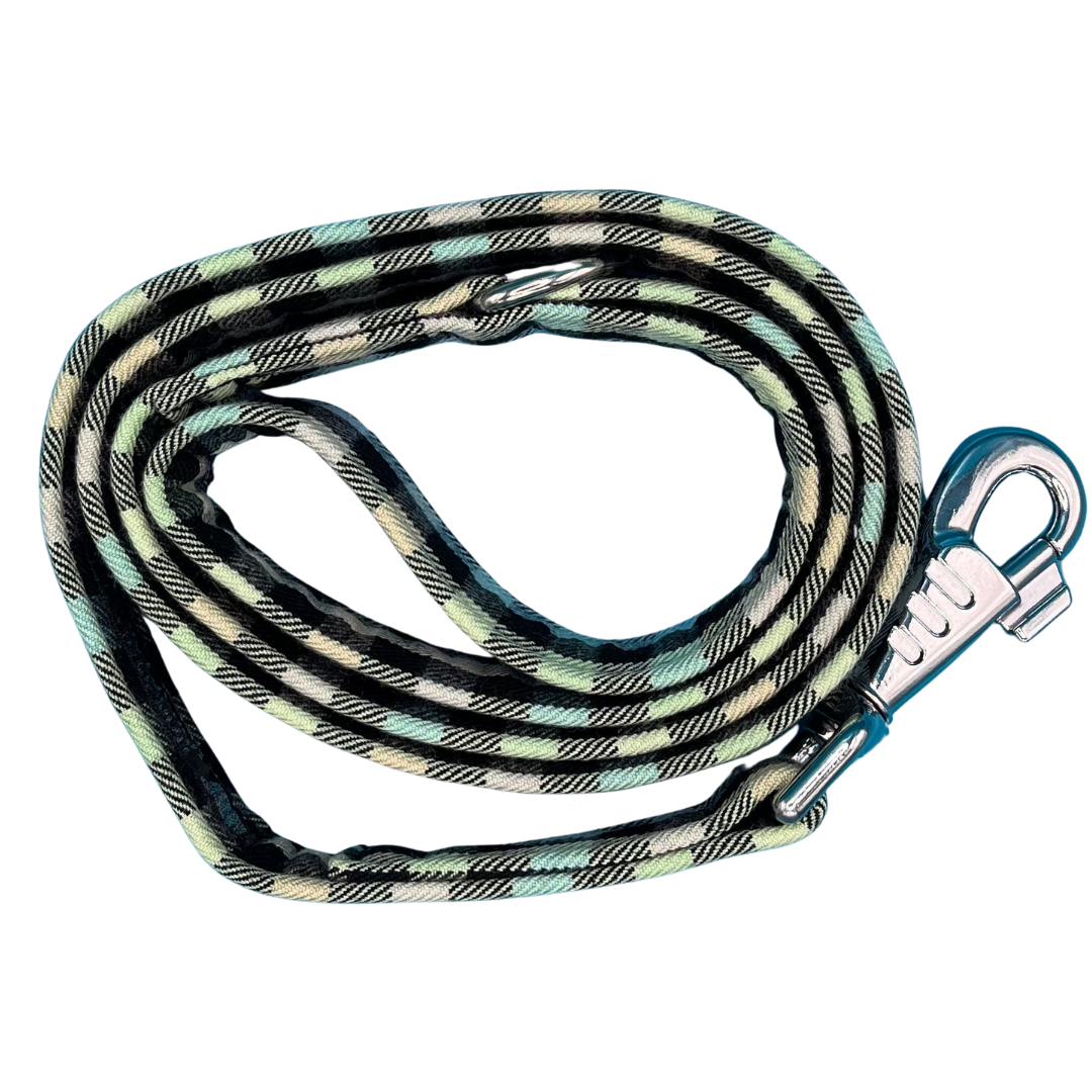 Gingham Rainbow Dog Lead