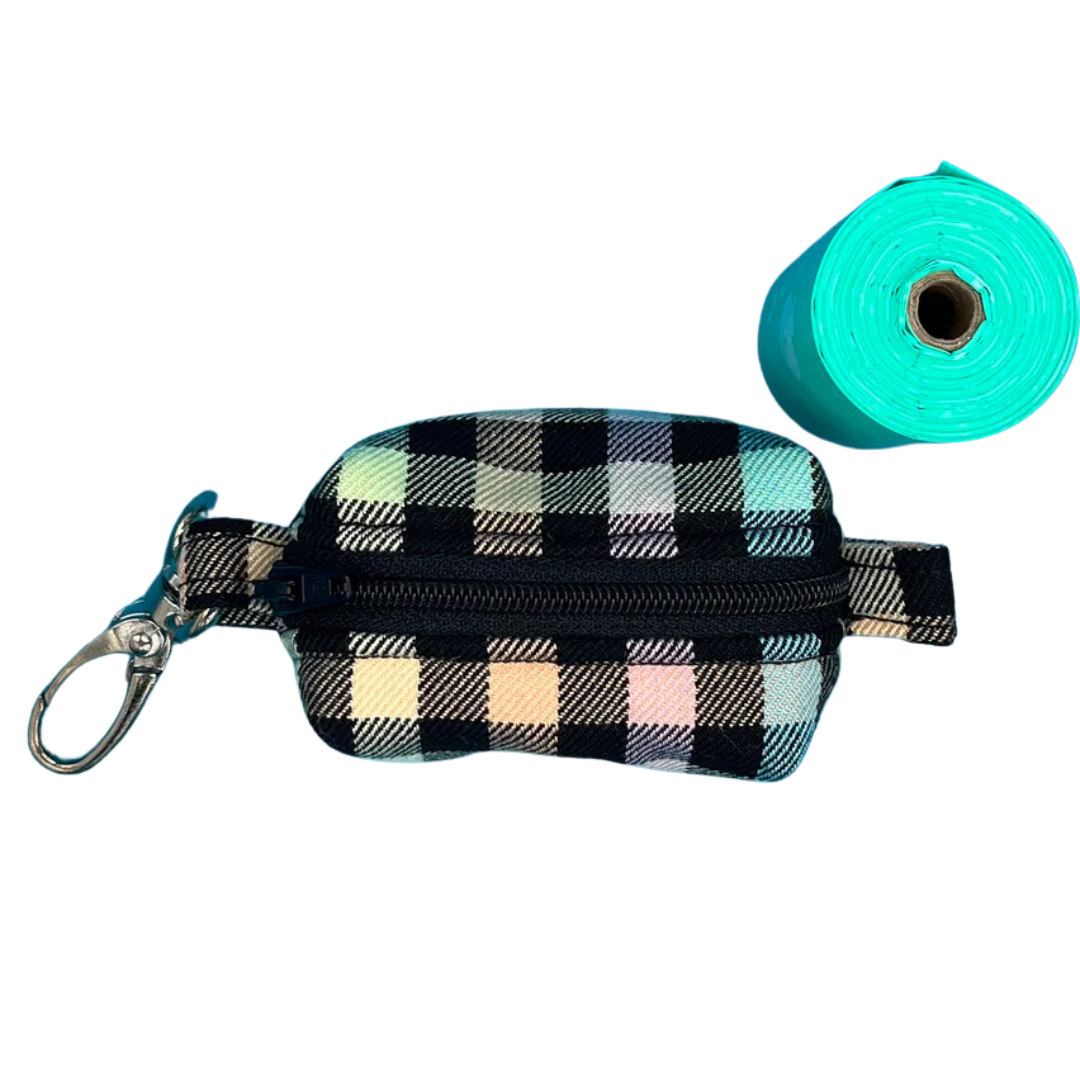 Gingham Rainbow - Poo Bag Holder