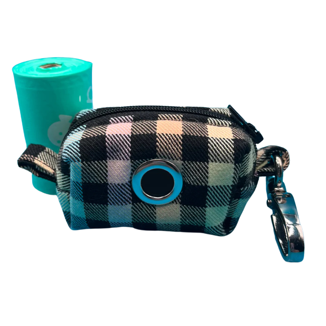 Gingham Rainbow - Poo Bag Holder