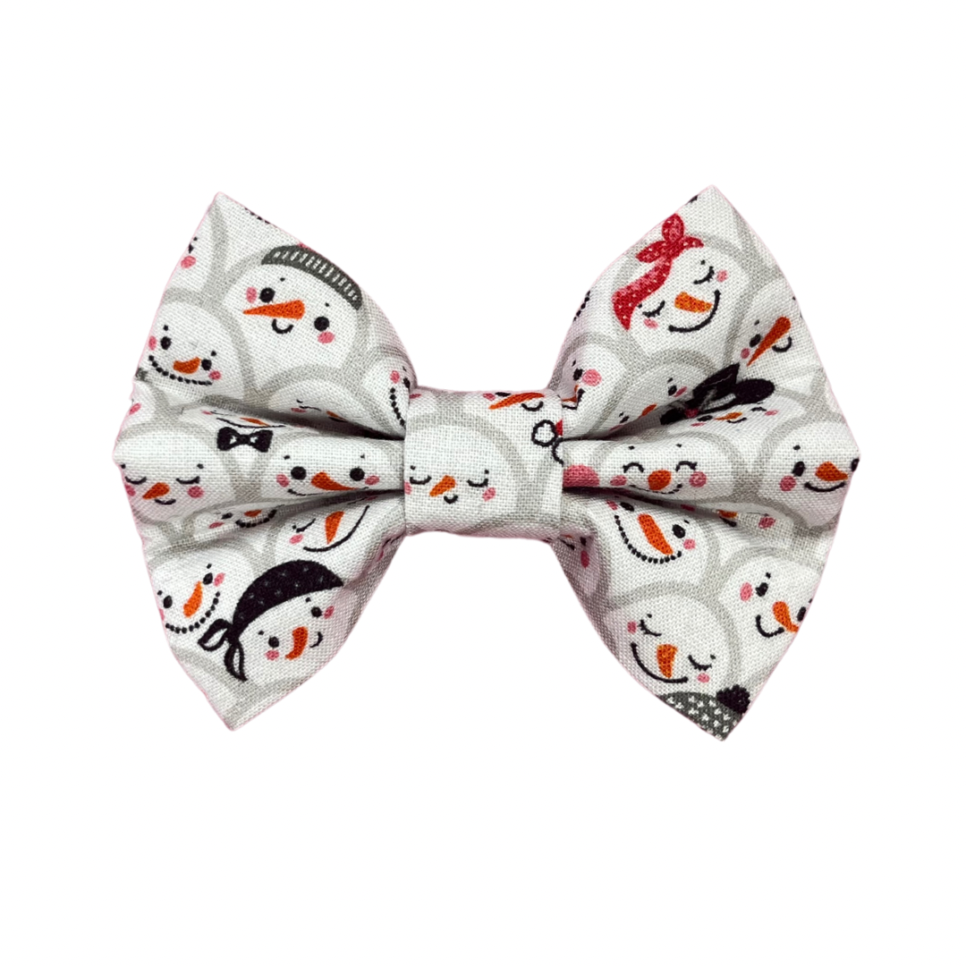 Happy Snow Men Christmas Bow Tie