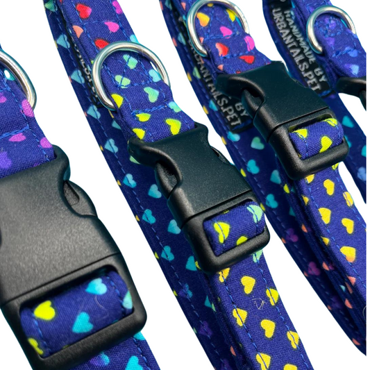 Heart Polka Dot Dog Collar