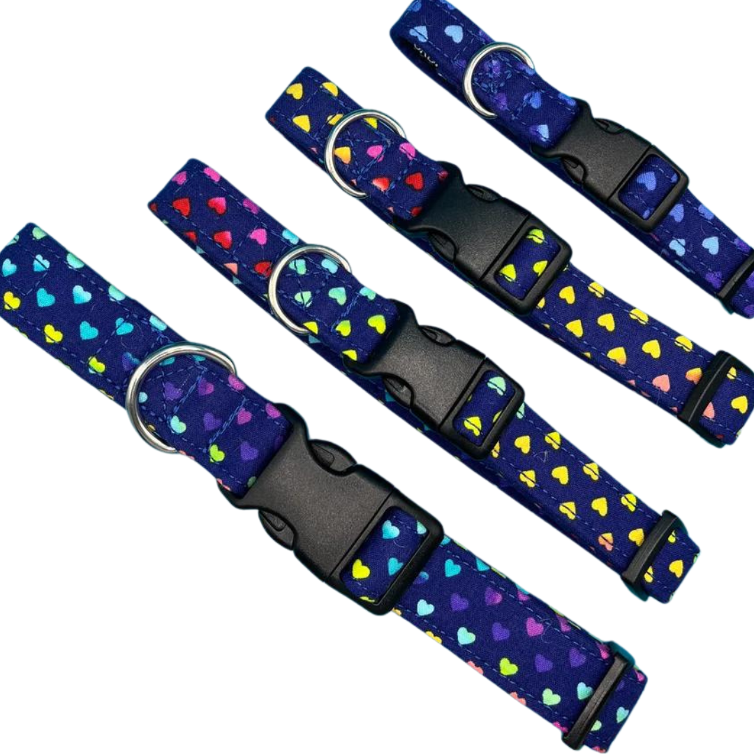 Heart Polka Dot Dog Collar