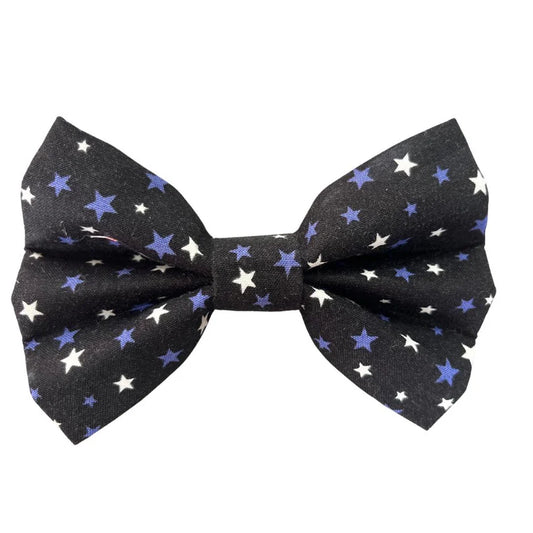 Glow In The Dark Starry Night Dog Bow