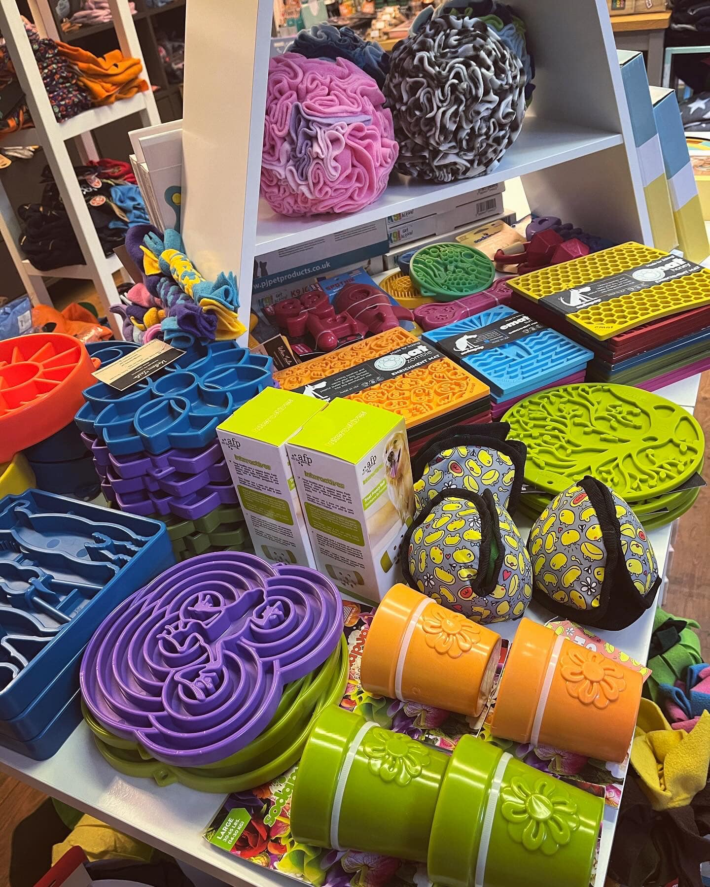 A selection of enrichment toys at Love From Betty