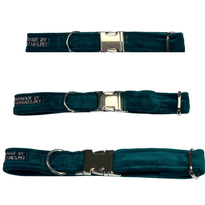 Jade Jewel Velvet Dog Collar
