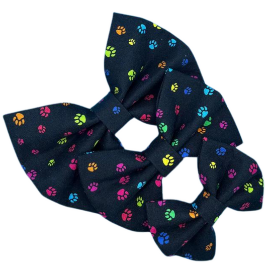 Paw Prints Dog Bow Tie