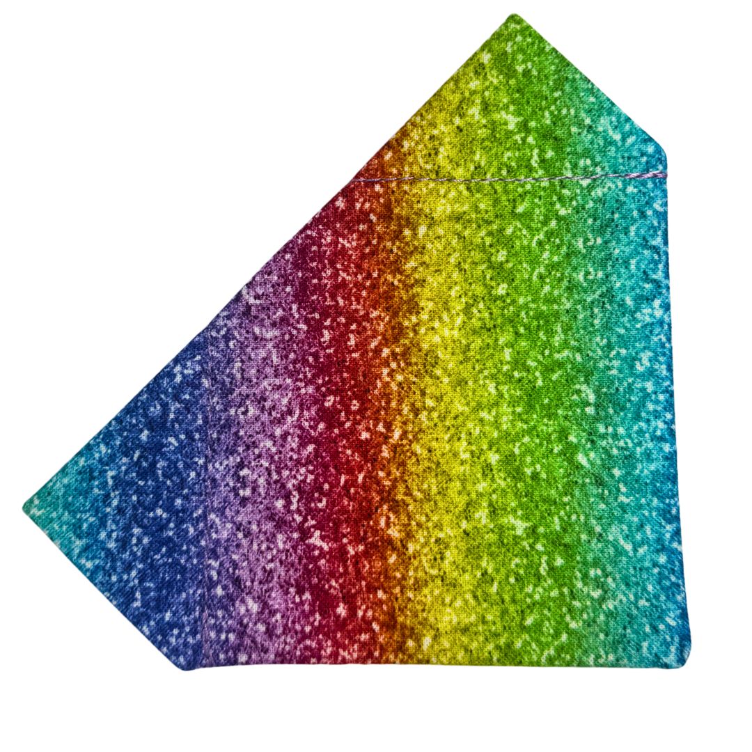 Colourful glittery dog bandana