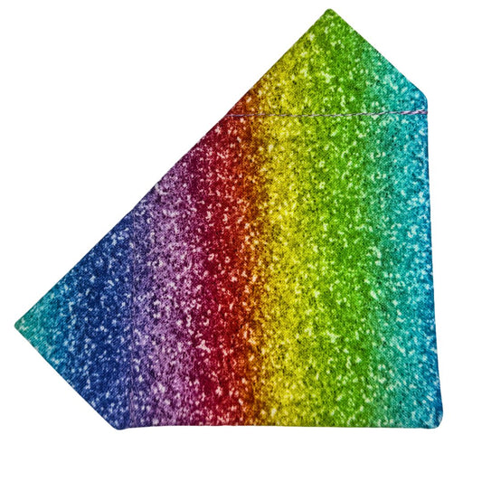 Colourful glittery dog bandana
