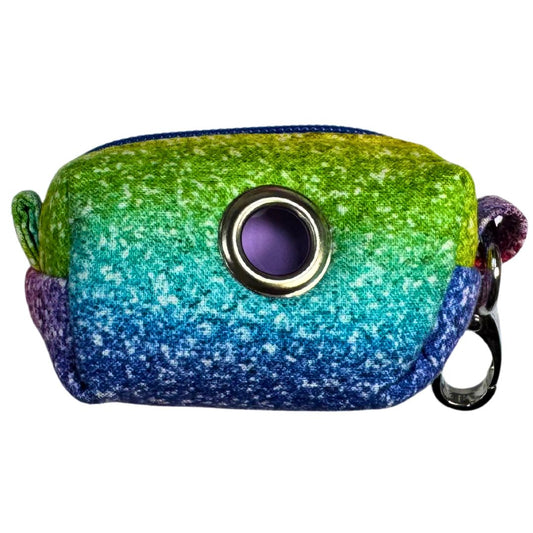 Colourful glittery poo bag holder
