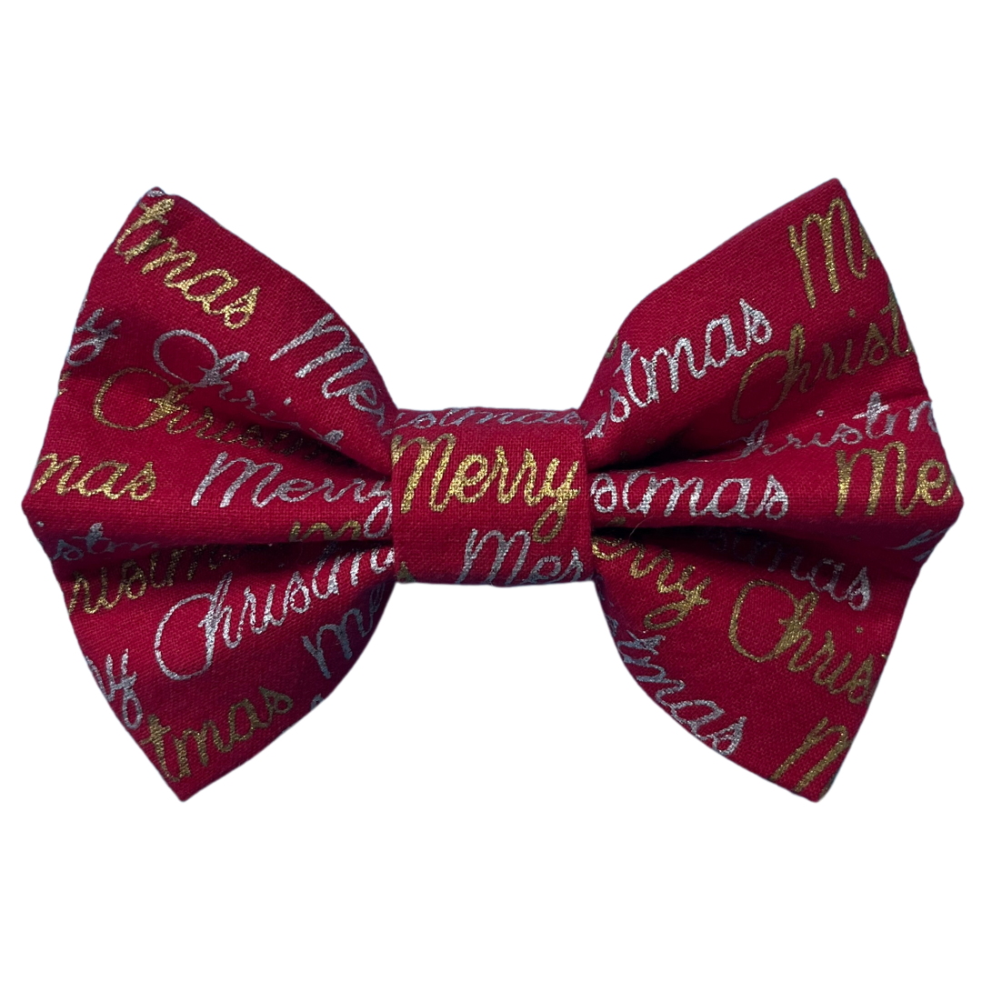 Red Merry Christmas Bow Tie