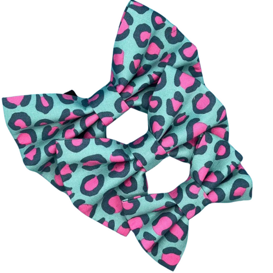 Sassy Leopard Dog Bow Tie