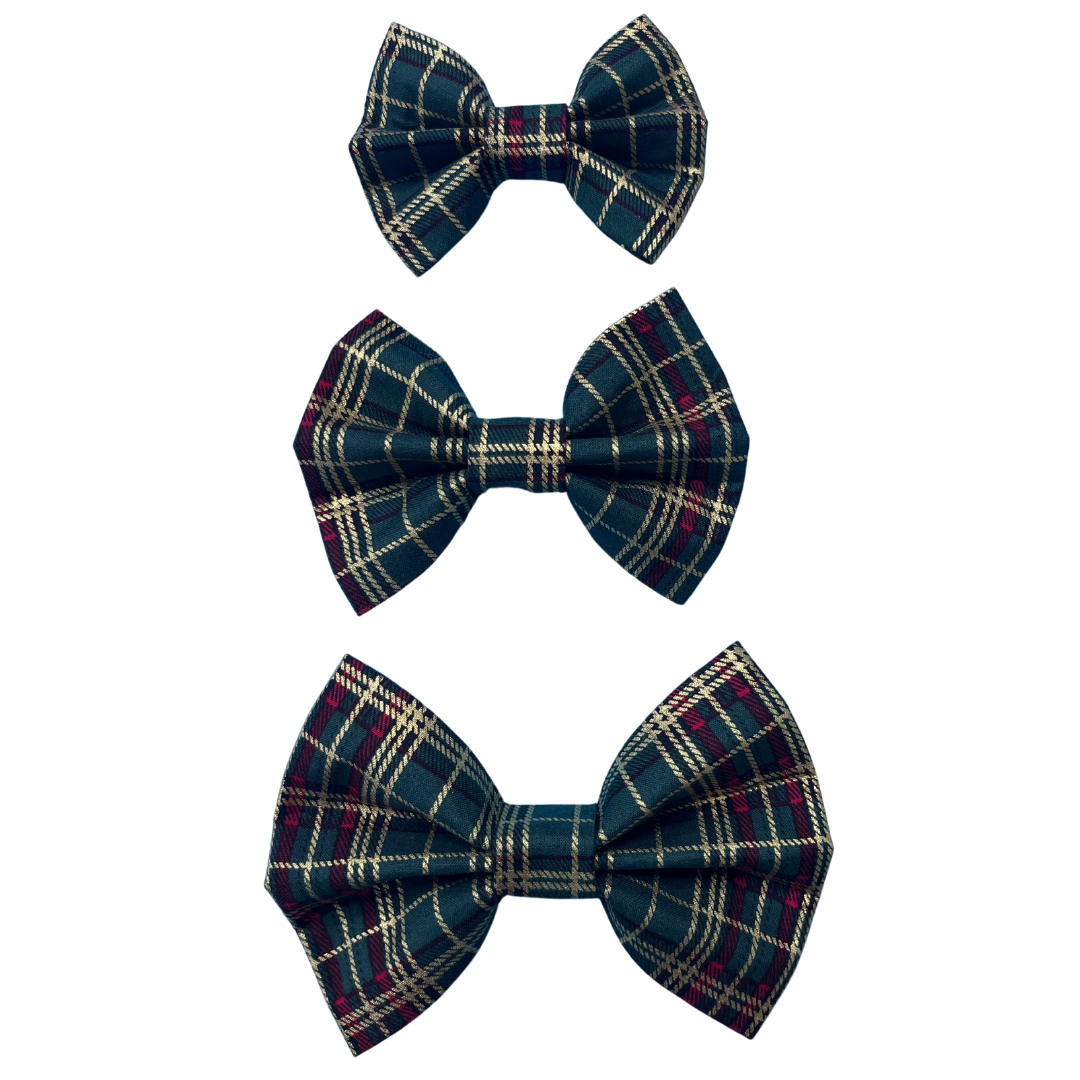 'Tis the Season Green Tartan Bow Tie