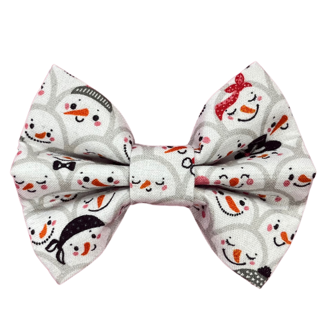 Happy Snow Men Christmas Bow Tie