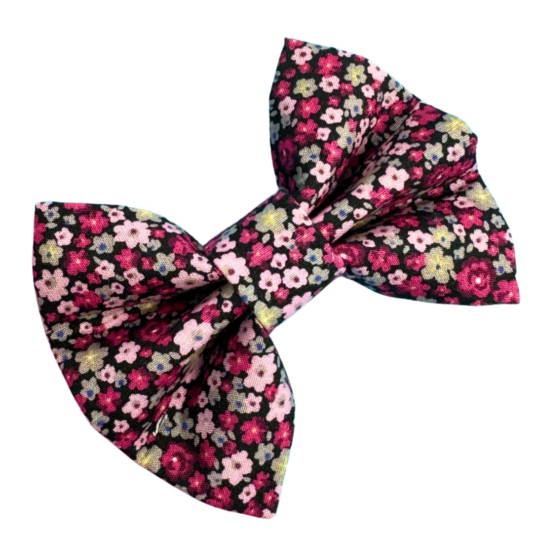 Cherry Blossom Floral patterned dog bow