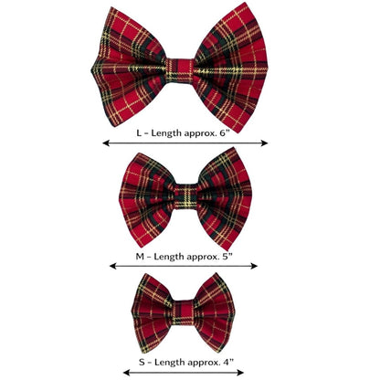 'Tis the Season Red Tartan Pet Bow