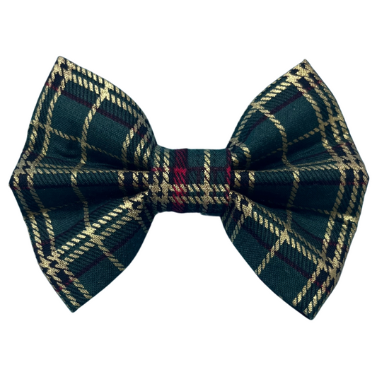 'Tis the Season Green Tartan Bow Tie